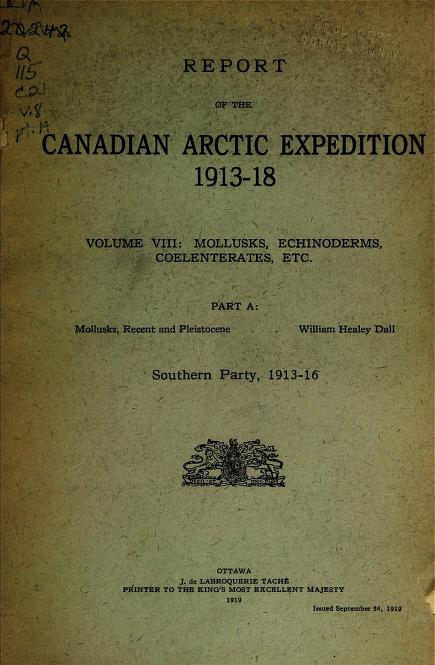 Report of the Canadian Arctic Expedition 1913-18, vol. 8